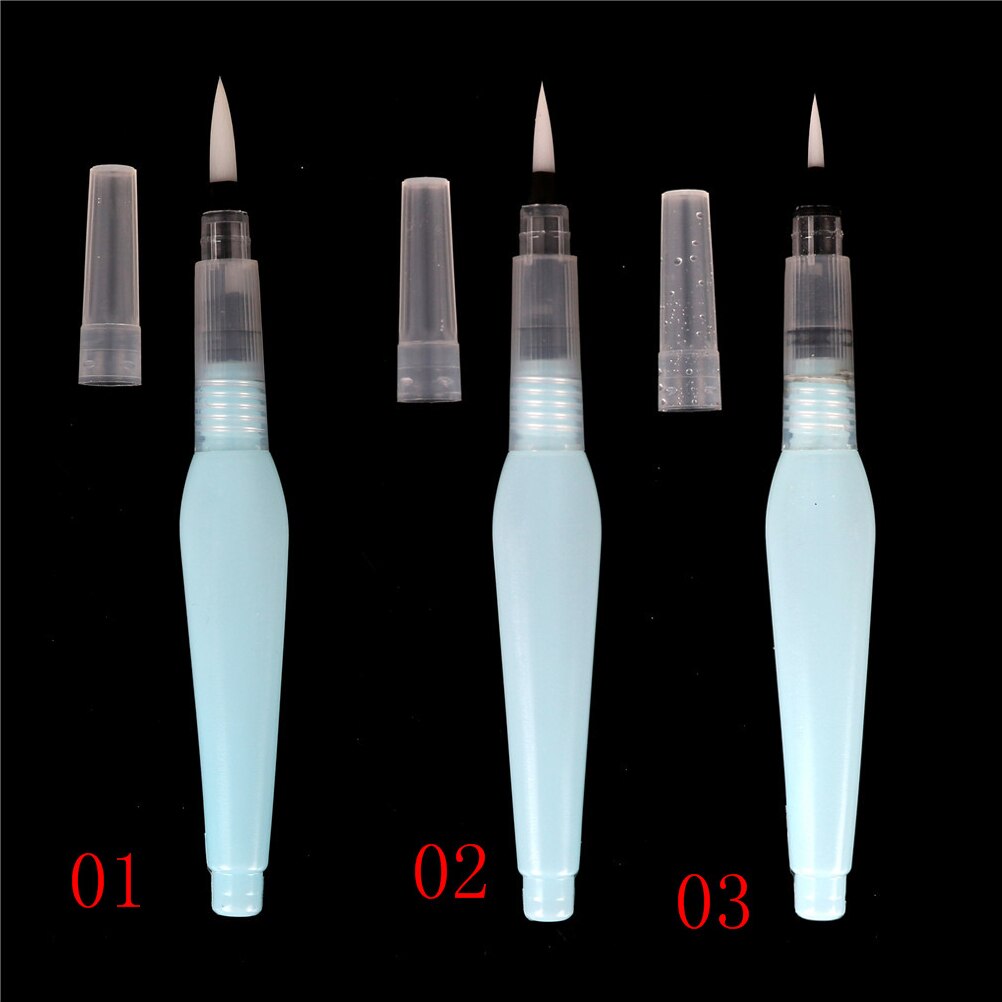 Rotulador de tinta de cepillo de agua recargable de 3 tamaños para el agua Color dibujo pintura pluma para ilustración Oficina papelería Set