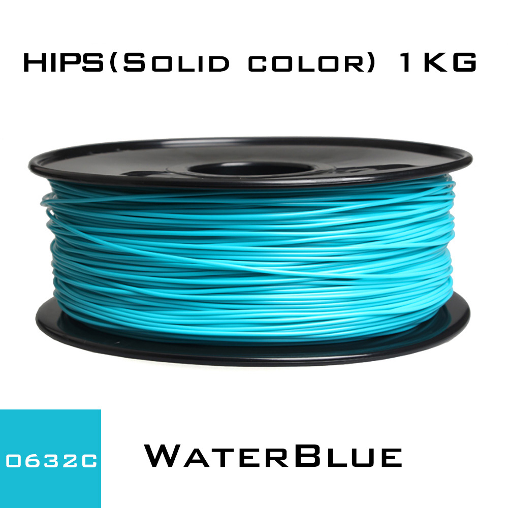 3dsway-filamento HIPS de plástico para impresora 3D, Material Reprap Makerbot de , 1,75mm, 1kg: HIPS 1.75 Water Blue