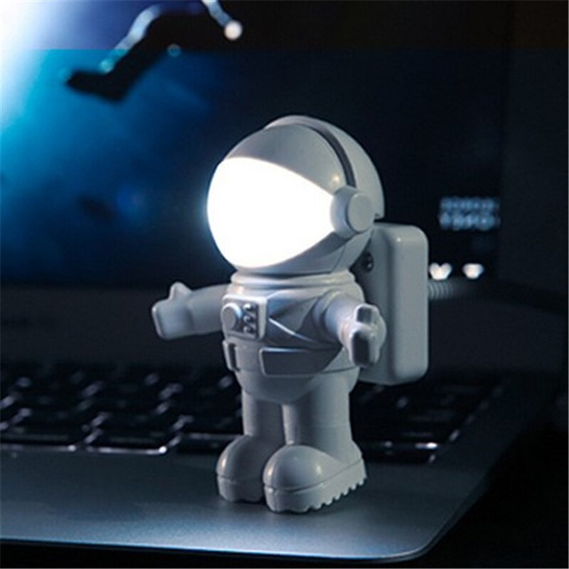 Flexibele Usb Wit Astronaut Buis Draagbare Led Nachtlampje 5V Lamp Voor Computer Laptop Pc Notebook Lezen Thuis Decoratie