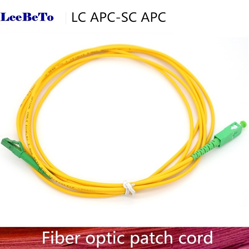 5PCS/LOT LC/APC to SC/APC Fiber Optic Patch Cord Cable LC-SC 5M Jumper Single Mode Simplex 2.0mm 3.0mm Optical Fibra Optica