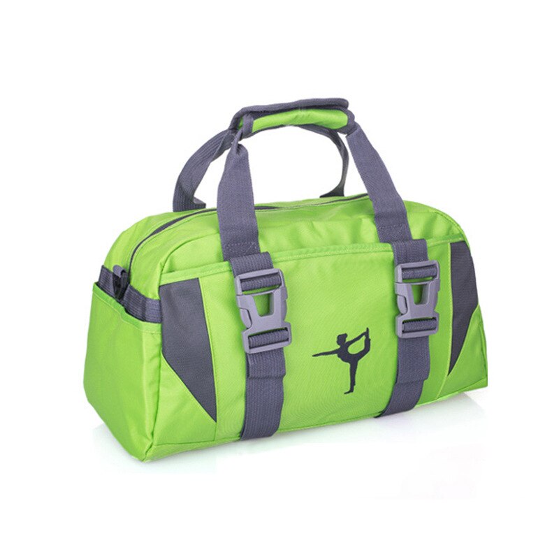 Jooga fitness laukku vedenpitävä nylon harjoitus olka crossbody urheilulaukku naisille fitness matka duffelivaatteet kuntosalilaukut: Vihreä