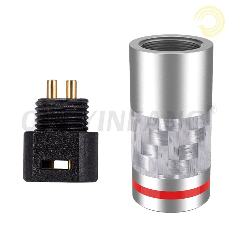 QUEYINFANG Wire Connector Earphone 2Pin Socket Audio Jack For IE8 IE8I IE80 DIY HiFi Headset Carbon Fiber Metal Adapter