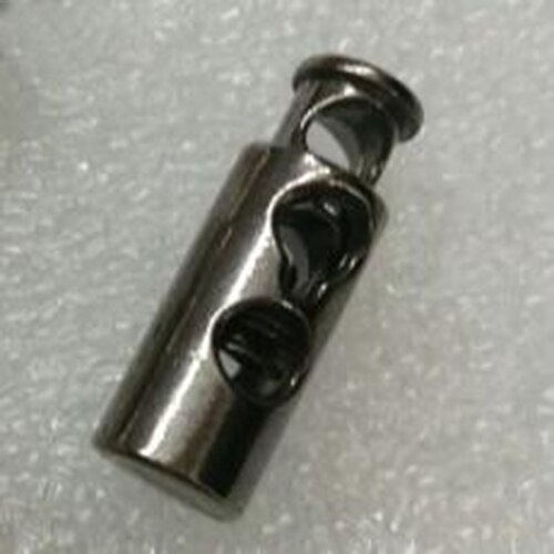40 stk / lot runde metallegeringspropper vippesnorlåse løbesnor lås to huller nikkel / sort nikkel / bronze / guld / mat sort: Sort nikkel