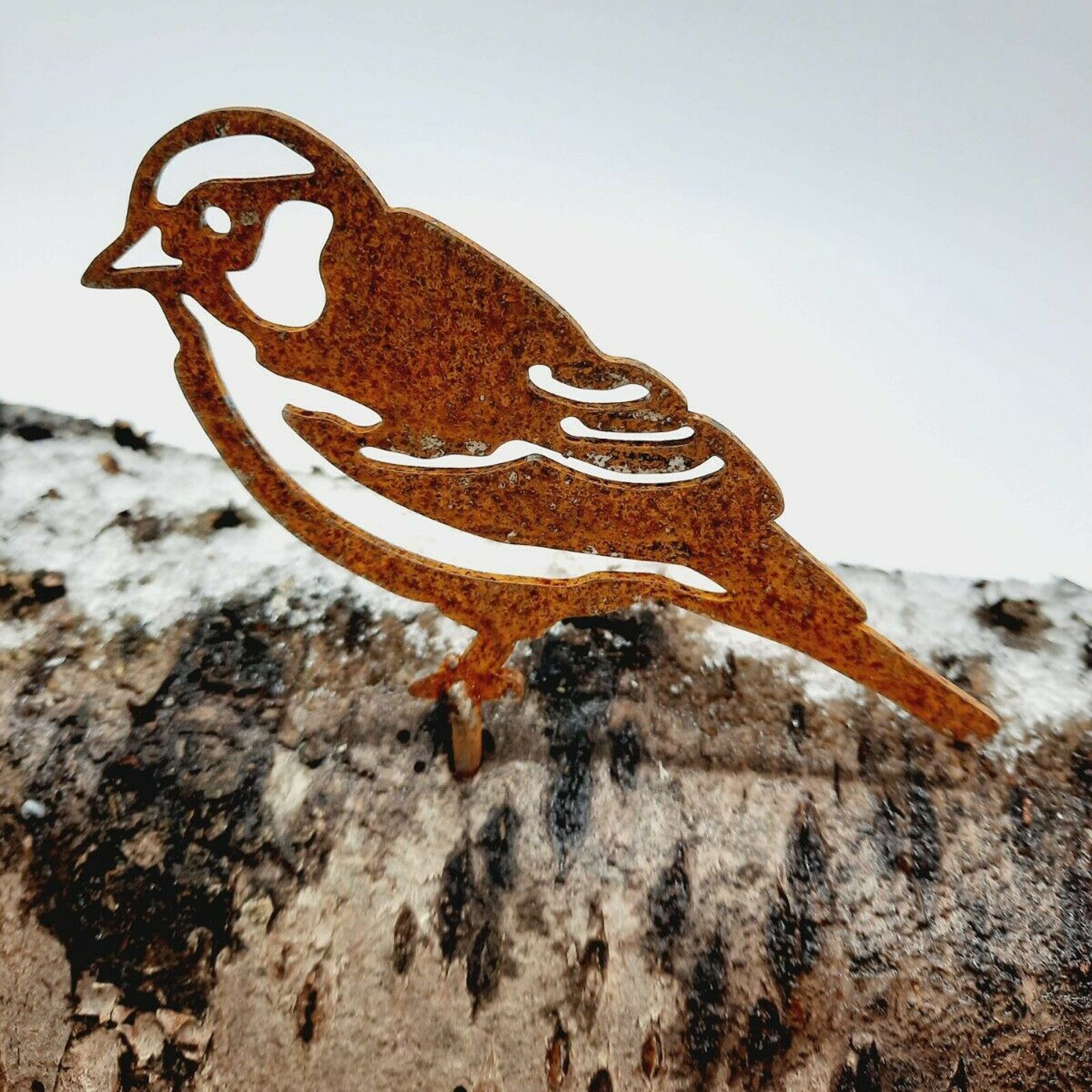 Rusty Metal Sparrow Robin Garden Birds Decor Blackbird Artificial Bird Outdoors Garden Decoration Ornament Statues