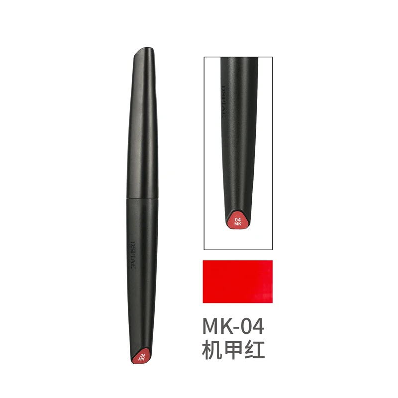 DSPIAE Marker mit weichem Kopf auf Wasserbasis, MK/MKM/MKF-Serie, Basis/Metall/fluoreszierender Farbmarkierungsstift, Pinselmodell-Malstift: Fluoreszierende Orange