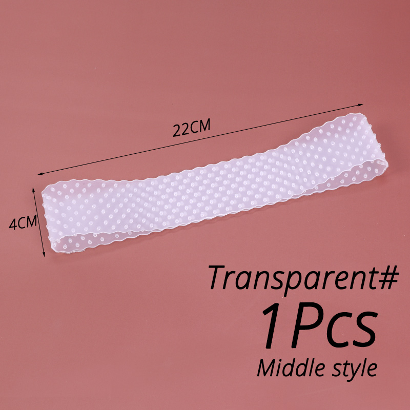 Diadema de silicona antideslizante para peluca, banda de agarre para pelucas de encaje y deporte, suave, Marrón transparente, L, M: Castaño