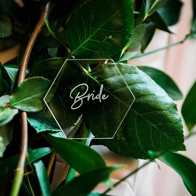 20 stk klar akryl sekskant blank bordkort bryllup dekoration til bordnumre gæstenavn