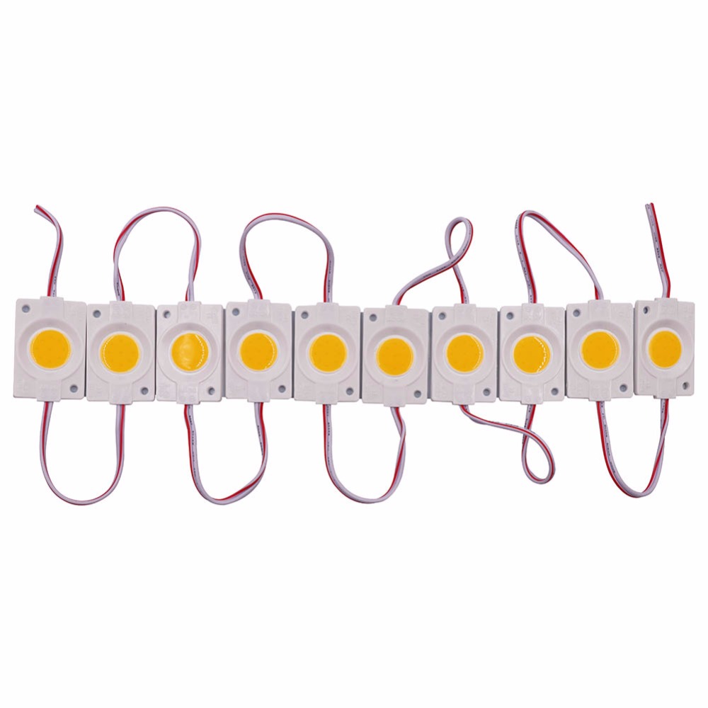 1Pc 2.4W Ultra Bright COB LED Module light Pure/Warm White Strip Light Lamp Bead Chip diy DC 12V lighting Waterproof