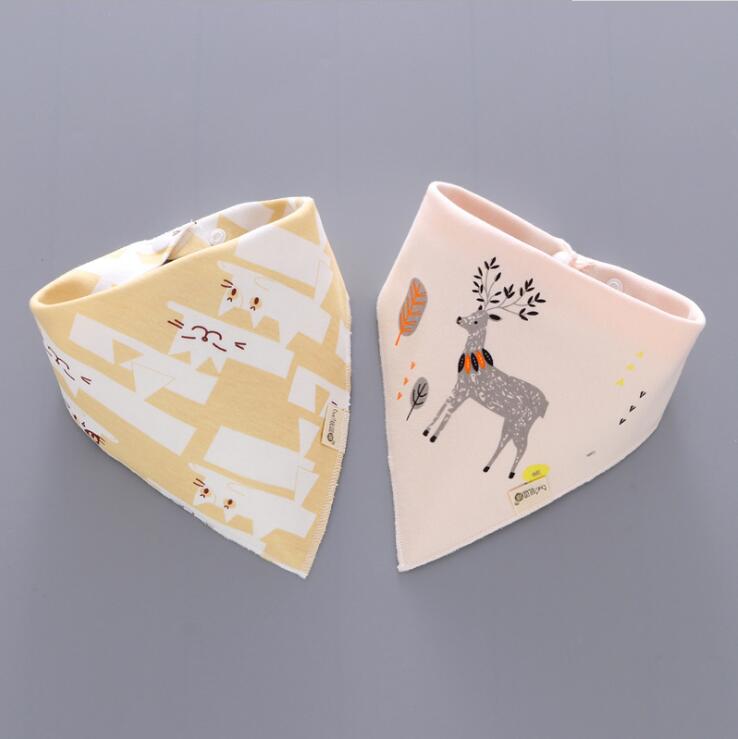 2 pièces/ensemble Burp chiffons pour bébé coton bavoirs alimentation bavoirs Bandana Triangle écharpe salive pour bébé soins WWD005: WWD005F-2pcs-set