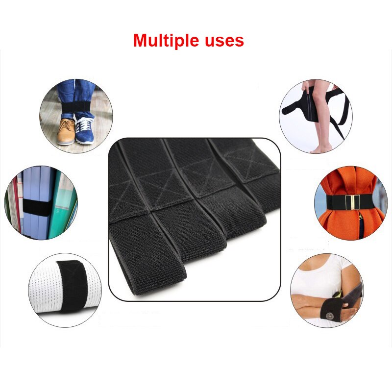5pcs Elastic Reverse Buckle Velcros Nylon Elastic Band Hook Loop Cable Ties Velcroing Straps Sticky Fastener Tapes