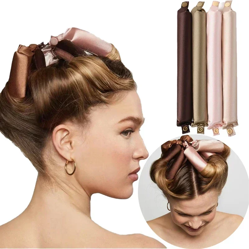 Heatless Haar Krultang Curling Rod Hoofdband Geen Warmte Haarrollers Satijn Luie Krullen Zachte Krulspelden Slapen Flexi Staven Styling Tools