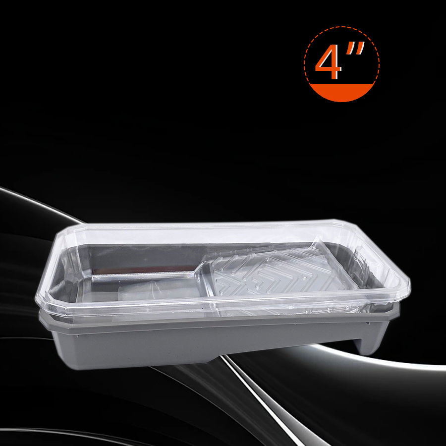 4-delige set voordelige verfbakken met 3 wegwerpvoeringen voor gemakkelijke en tijdbesparende snelle constructie.: Default Title