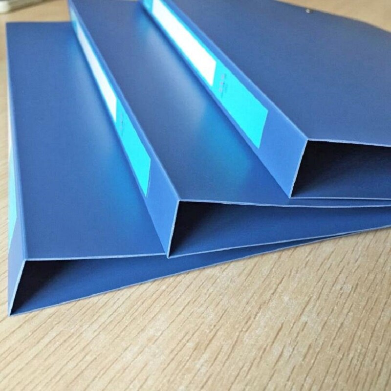 HKYSHP Cute Blue A4 Double Clip Folder Student Folder School Stationery Office Supplies