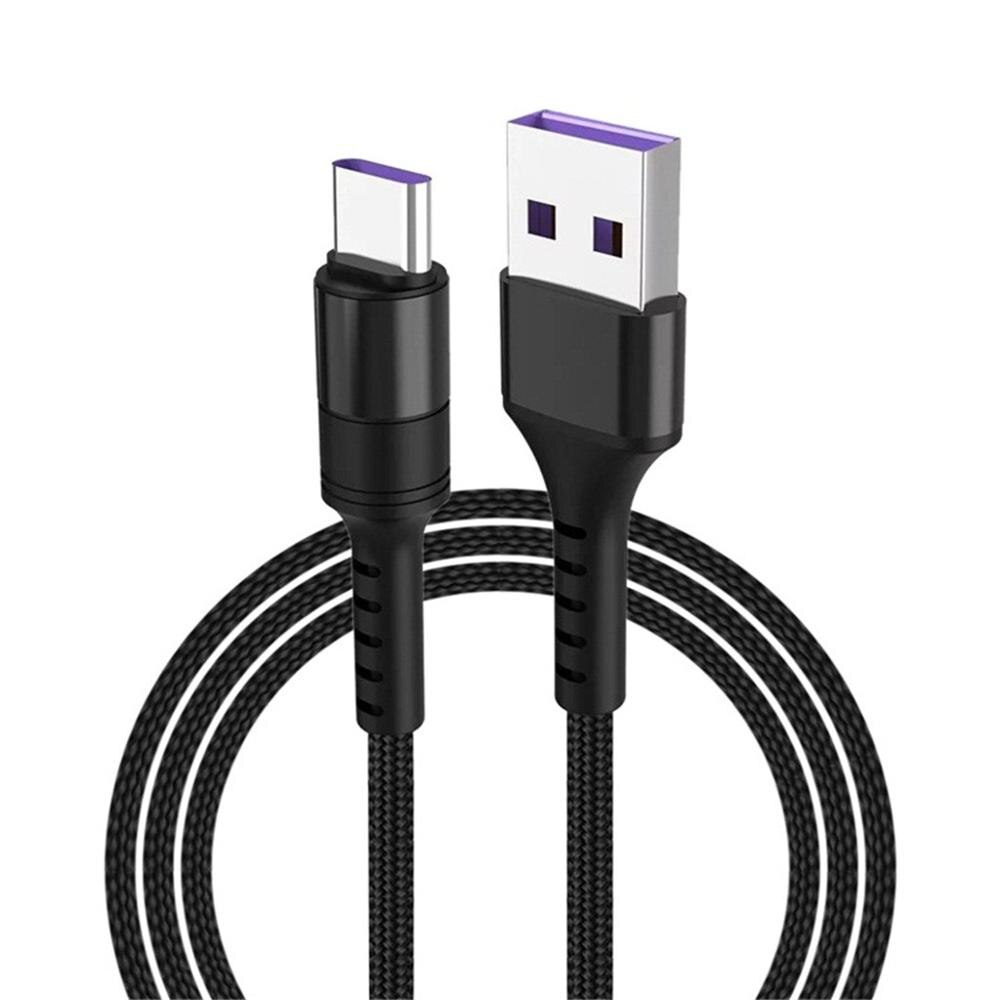 Micro USB Cable & Type C Cable 5A Fast Charging for Samsung Xiaomi Mobile Phone Data Cable Type-C for Xiaomi Redmi Note 8: Black / 0.5m