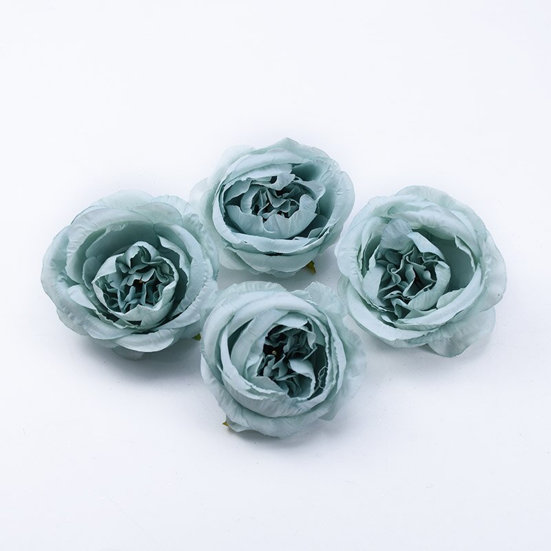 30/50pcs 7 CM silk roses Artificial flowers for Home decoration Christmas Wedding Diy Headwear brooch supplies Scrapbook: 8 / 30pcs