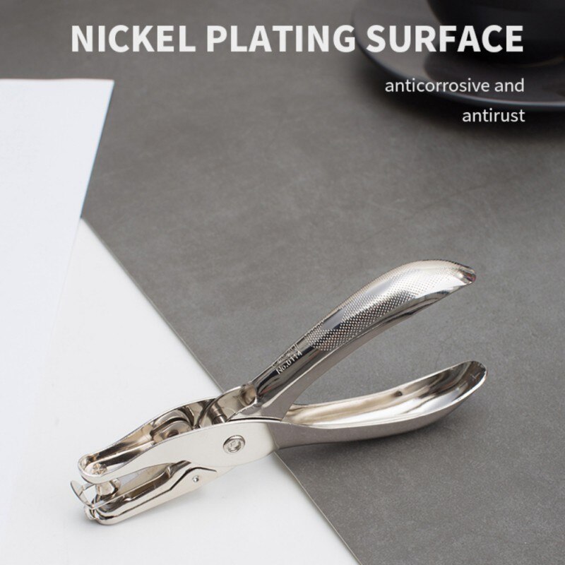 Deli Punching machine Manual paper punching machine can operate 8 sheets of paper at the same time Paper scrap collection