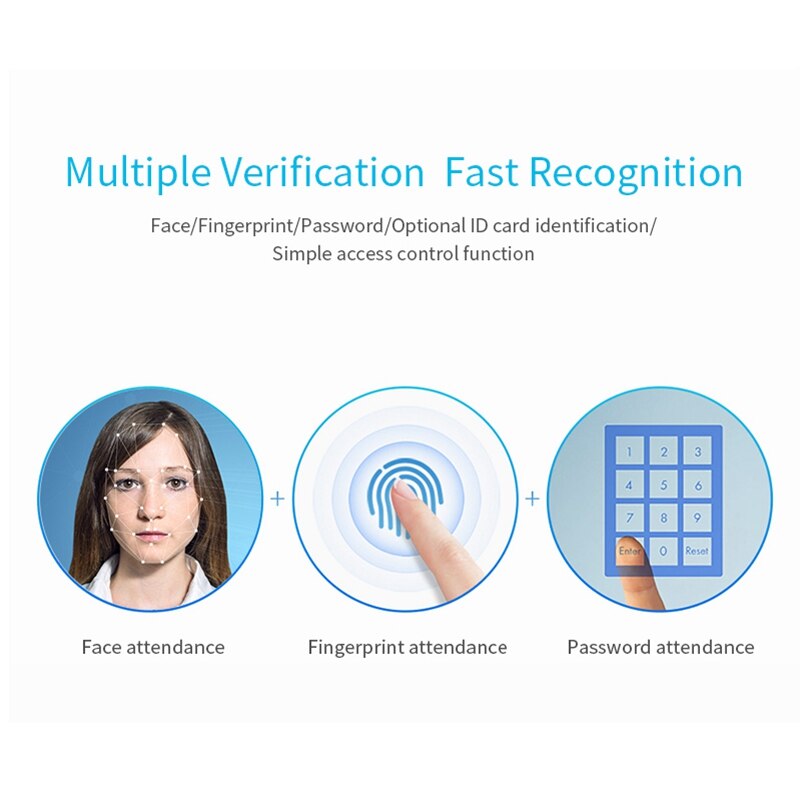 FA02 Viso di Presenza di Riconoscimento doppio Macchina Fotografica della Carta di Impronte Digitali di Controllo di Accesso Integrato Sistema di Controllo di Accesso della Macchina (Spina di UE)