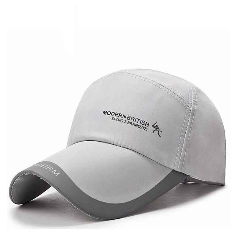 Men Women Golf Sunshade Breathable Baseball Mesh Hat Sport Quick-drying Sunscreen Cap Hip-Hop Adjustable Canvas Fishing Hat P14: B Gray