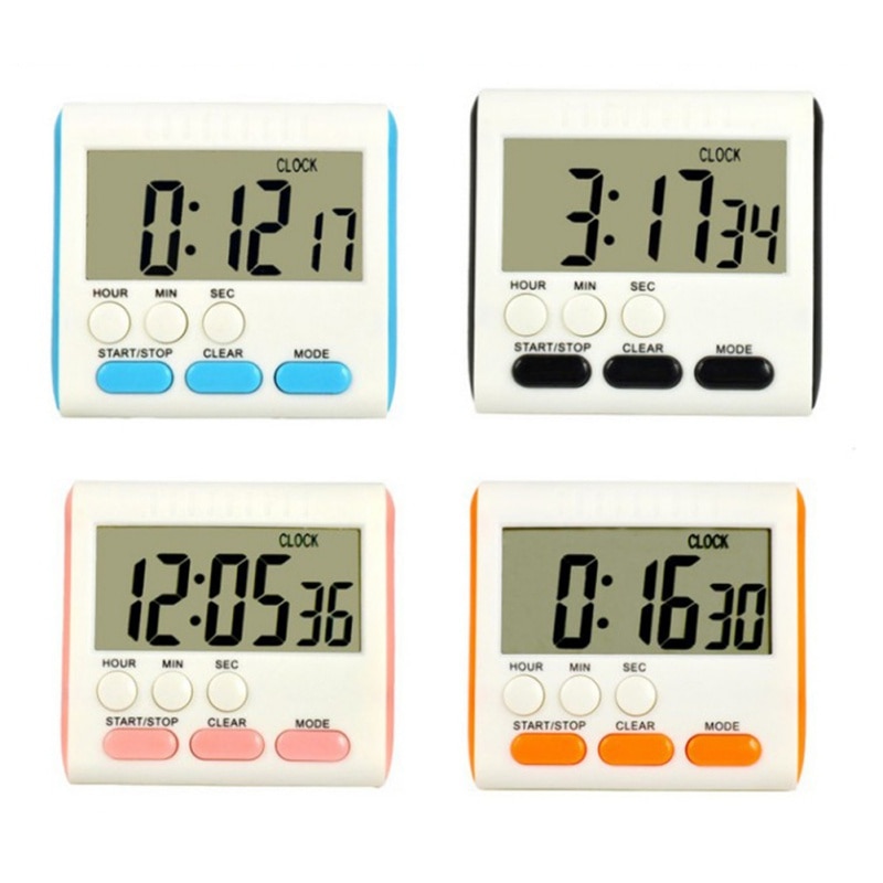 Magnetic Large LCD Digital Kitchen Timer with loud Alarm Count Up& Down Clock to 24 Hours Kitchen Timer