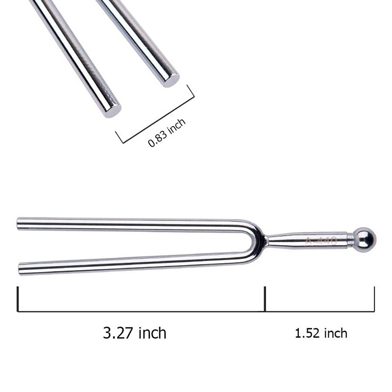 Tuning Fork,A440Hz Tuning Fork-Standard a 440 Hz Violin Guitar Tuner Instrument with Soft Shell Case and Cleaning Cloth