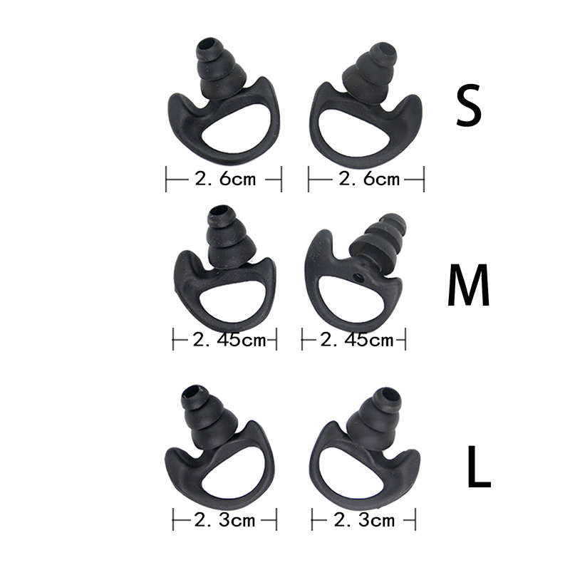 1 paio di auricolari sostitutivi in silicone morbido per auricolari per walkie talkie, radio bidirezionale portatile, auricolari