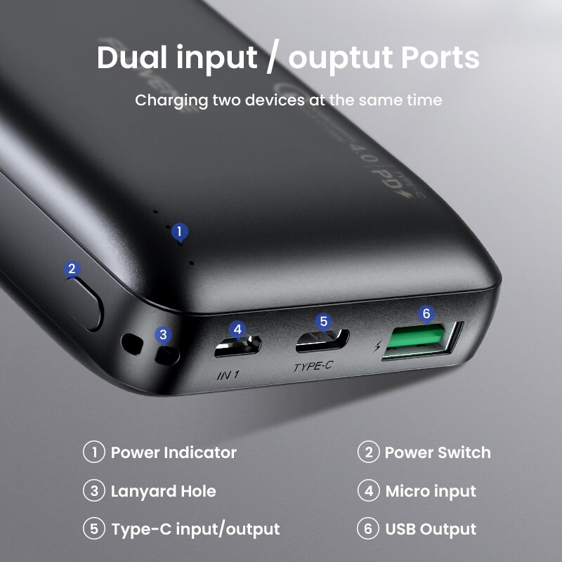 Floveme Mini Power Bank 10000Mah Voor Xiaomi QC4.0 Poverbank 10000 Snel Opladen PD3.0 Voor IPhone12 Draagbare Opladen Powerbank
