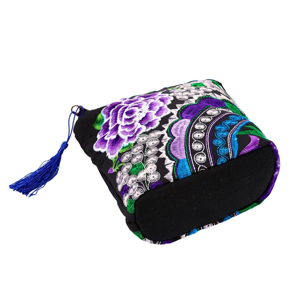 Women Ethnic Handmade Embroidered Flower Clutch Bag Floral Canvas Coin Purse Vintage Purse Wallet #YJ