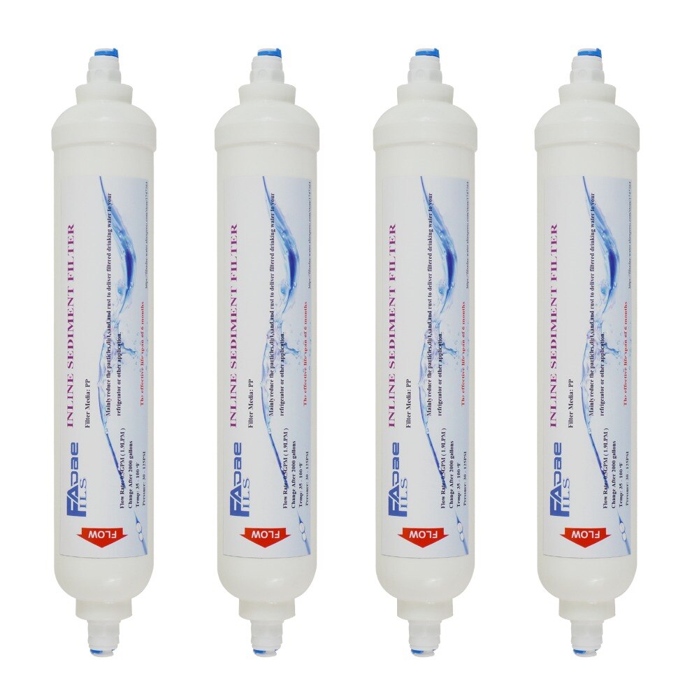 Reverse Osmosis System replacement Water filters T33 inline sediment filter 2000 Gal. 2" OD X 10" L 1/4-Inch Quick-Connect -4PCS