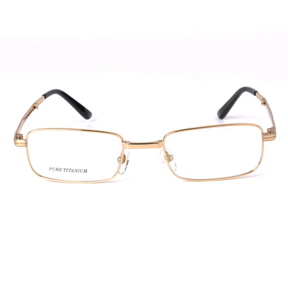 Folding frame Titanium Eyeglasses Frames Men Optical Glasses Frame Reading Clear Glasses Prescription Eyewear Lenses gold 6090