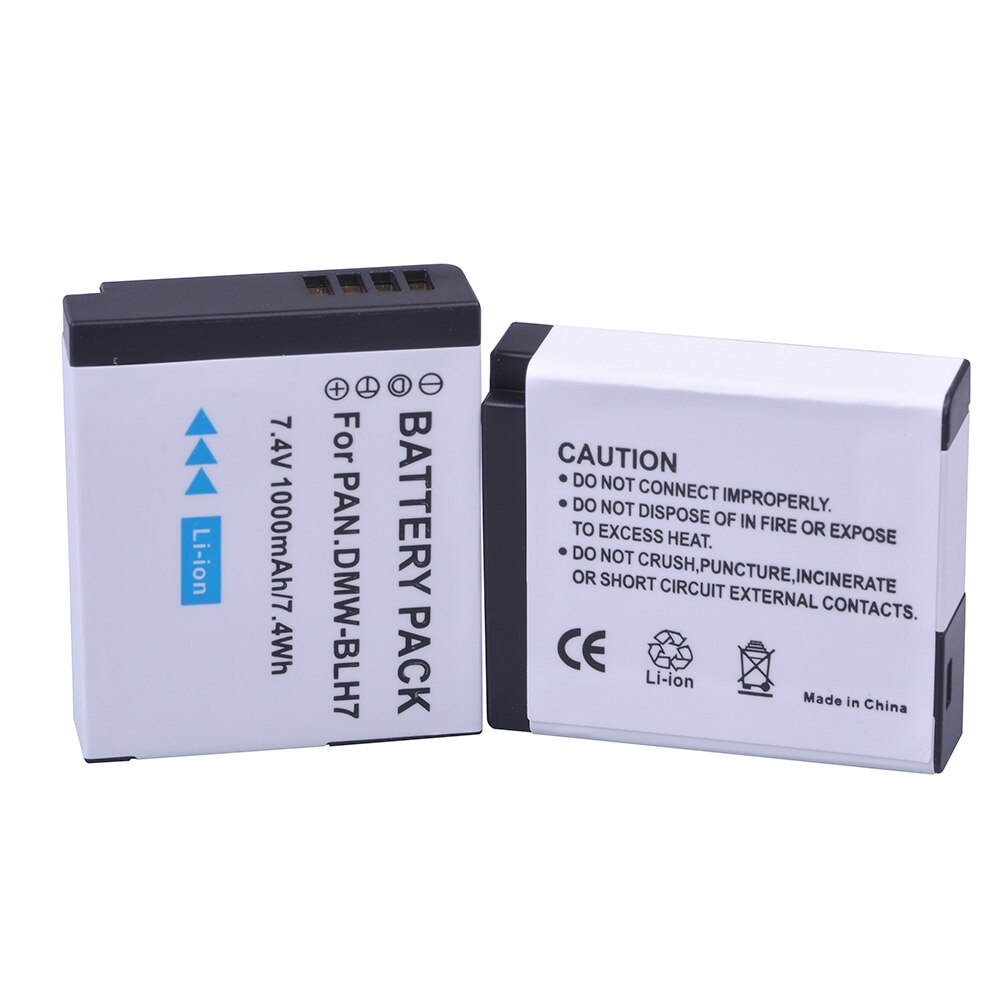Batterie pour Panasonic Lumix 1000 DMW-BLH7 DMC-LX15, DMC-GM5 mAh, DMW BLH7E BLH7, pour modèles DMC-GF7,, GM1, GF8, GF9, LX10
