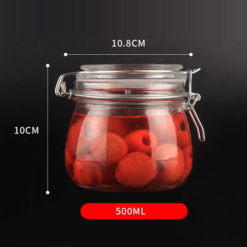 Glass Jars With Airtight Lids Mason Jars Glass Jars With Leak Proof Rubber Gasket Storage Jars With Hinged Lid for Home THIN889: light green