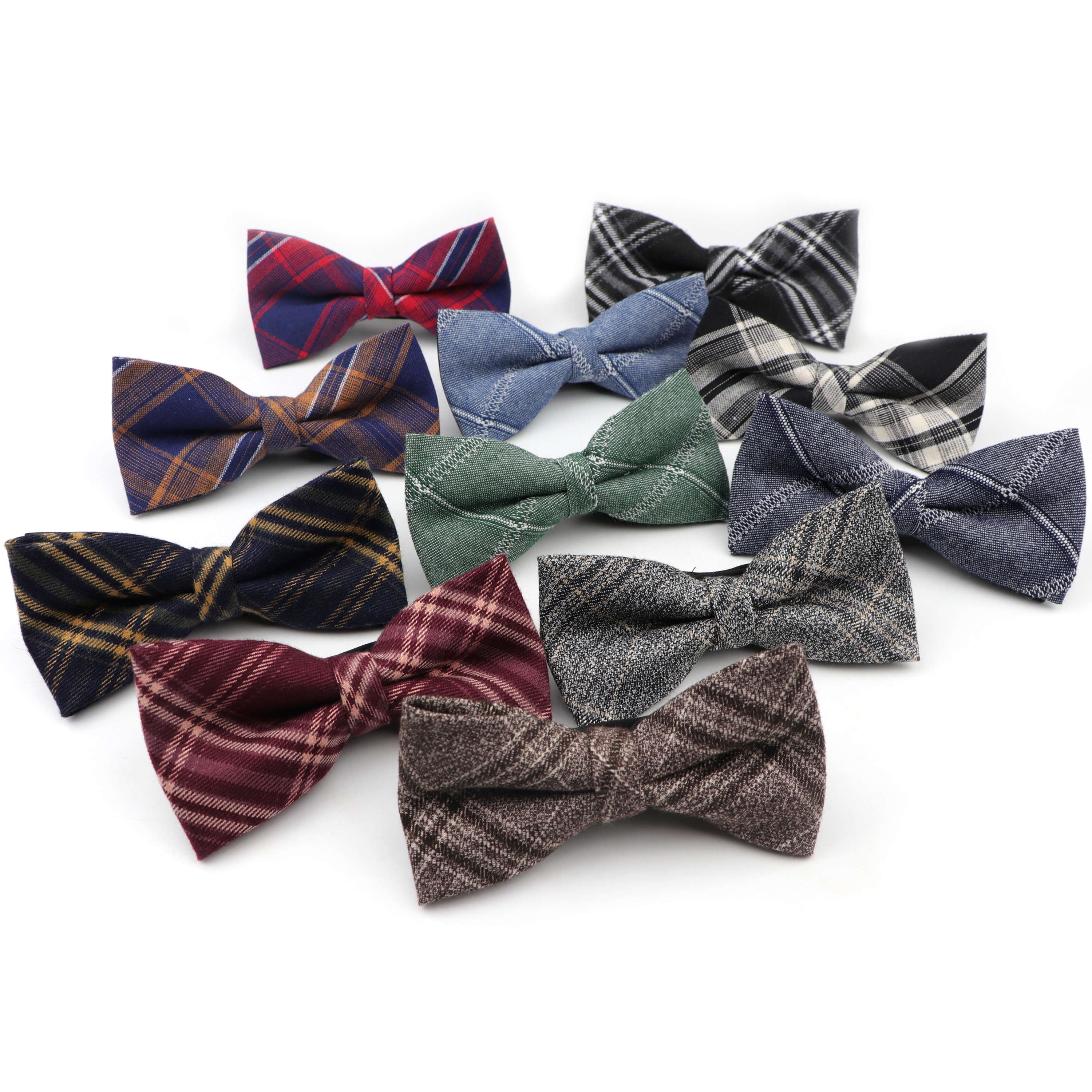 Stribet klassisk formel bomuldssløjfe gravata flere farver butterfly mønster slips herre luksus slips tweed butterfly