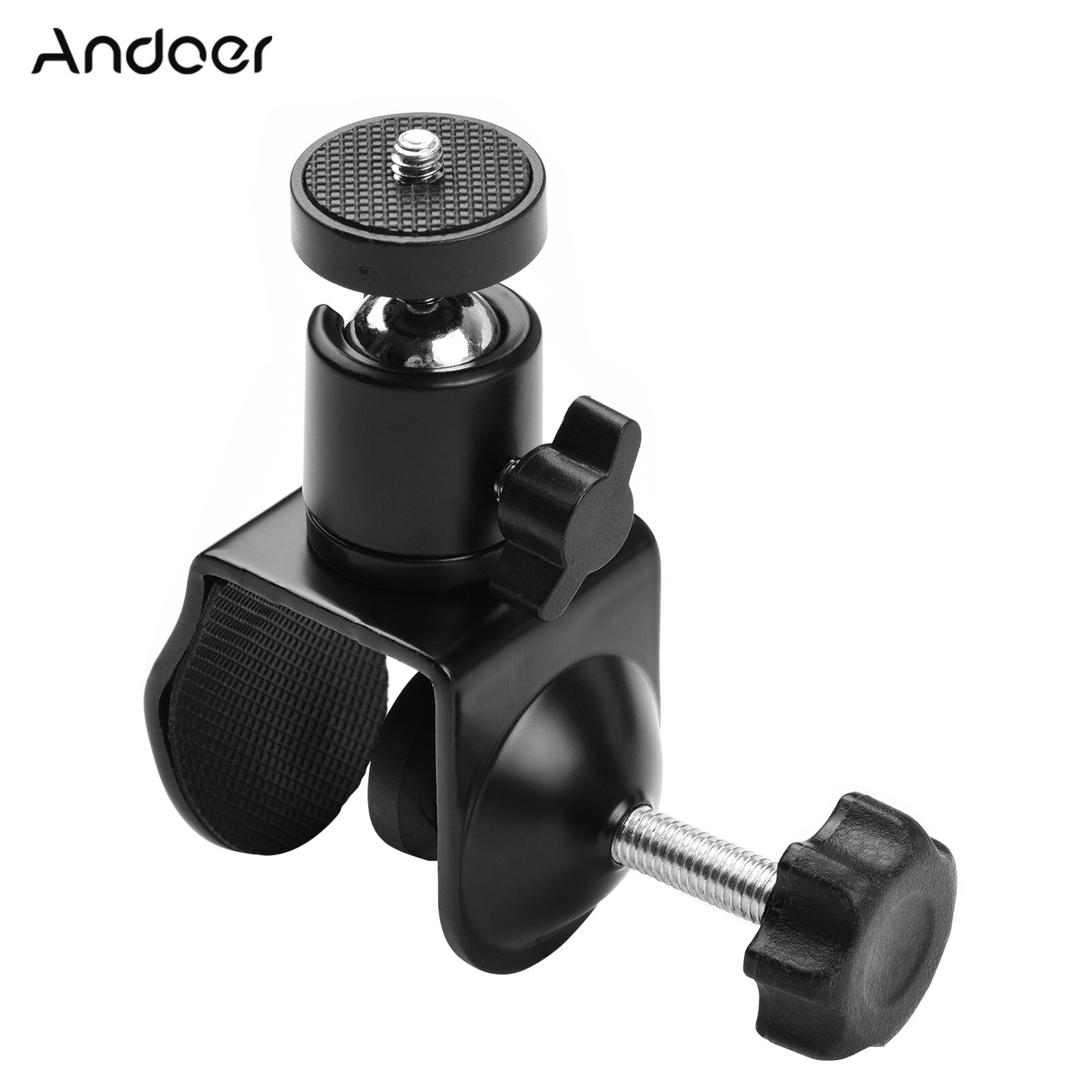 Andoer Super Clamp Mount U-Vormige Bevestigingsklem Met Draaibare Balhoofd Voor Led Licht Camera Microfoon Fotografie Accessoire