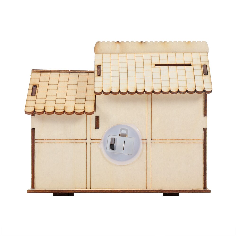 Moderne Gebäude Mit Blitz Nacht Lichter Romantische Villen Kleine Haus Einsparungen Dosen Holz Sparschwein Zu Hause Dekoration Für Art