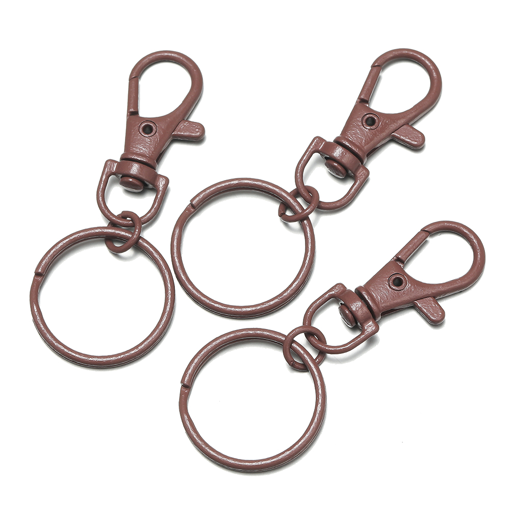 5/10pcs Multicolor Keyring Lobster Clasp Hooks With Adjustable Buckle For Making Keychain DIY Bags Doll Hook Jewelry Accessories: S / Silver