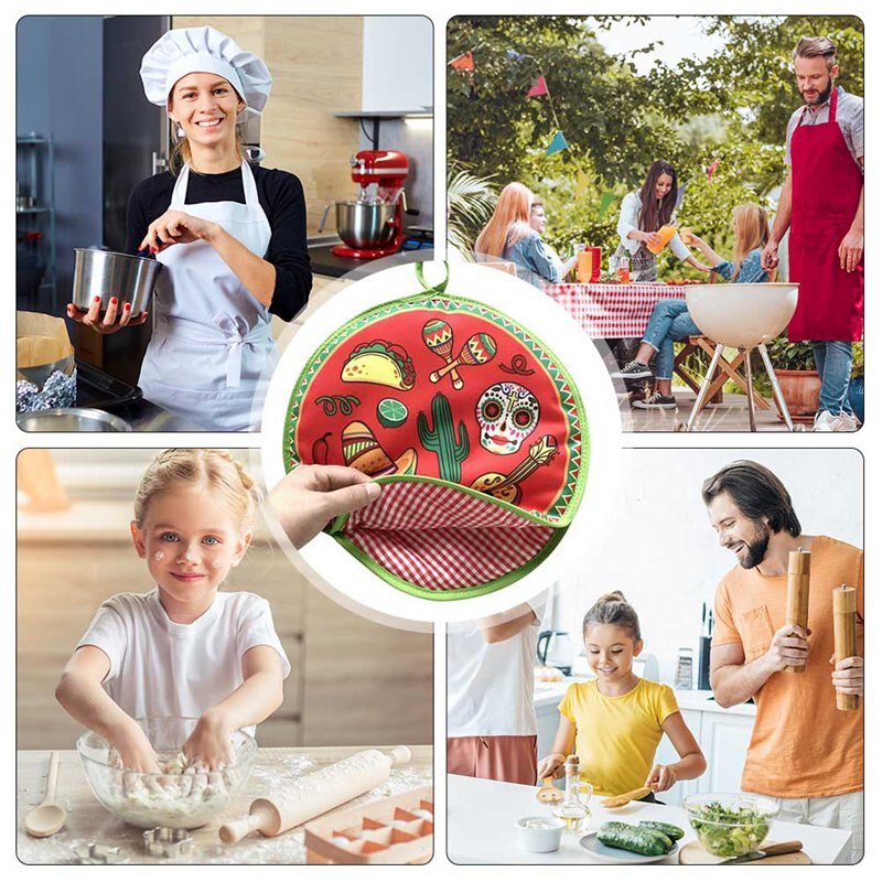 Tortilla crêpe réchauffeur Tortilla sac micro-ondable isolé tissu support de pochette pour farine de maïs Burrito 12 "Tortilla plus