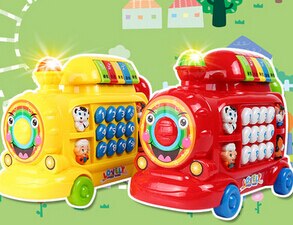 Music locomotive phone can ask questions about glowing singing phone models for children's toys