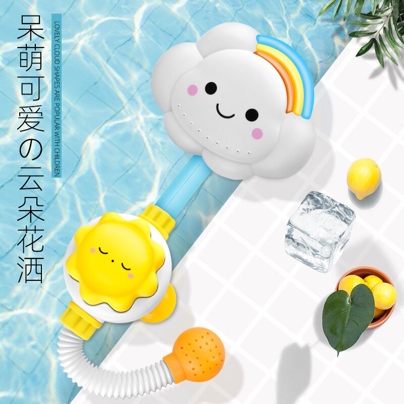 Douyin Celebrity Stijl Baby Bad Zonnebloem Douche Zomer Stijl Cloud Rainbow Douche Badkamer Water Speelgoed