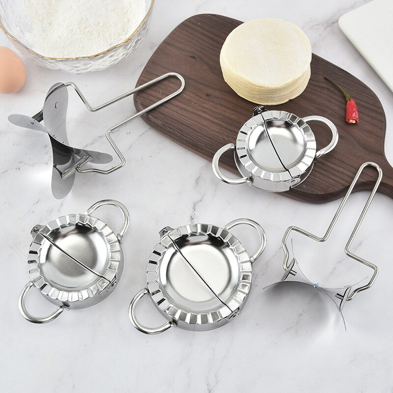 304 Stainless Steel Dumpling Maker Dumpling Pie Ravioli Mould Cooking Pastry Jiaozi Maker Kitchen Tools Baking Accessories