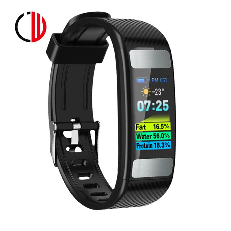 Czjw C33 Lichaamsvet Smart Watch Hartslag Health Monitor Bmi Ecg Ppg Stappenteller Slaap Ip67 Waterdichte Smart Armband Man Vrouw: Default Title