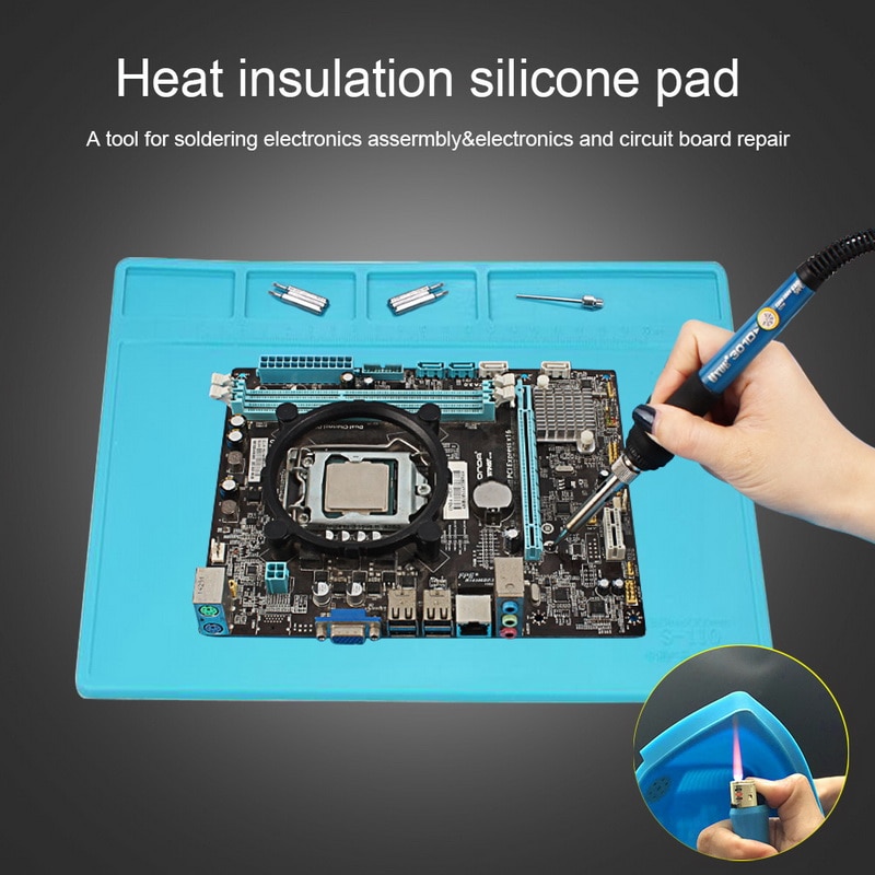 Heat Insulation Working Mat ESD Soldering Station Heat-resistant Phone Repair Maintenance Mat Electrician Insulator Pad Platform
