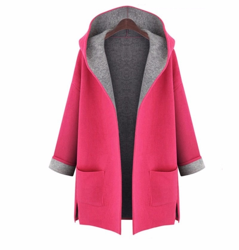 Mujer invierno herfst plus size losse jas dames lange jassen koreaanse styl dame jas abrigos mujer elegante l -5xl