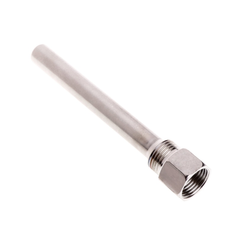 Stainless Steel Thermowell 1/2" NPT Threads 130mm Long For Temperature Sensors