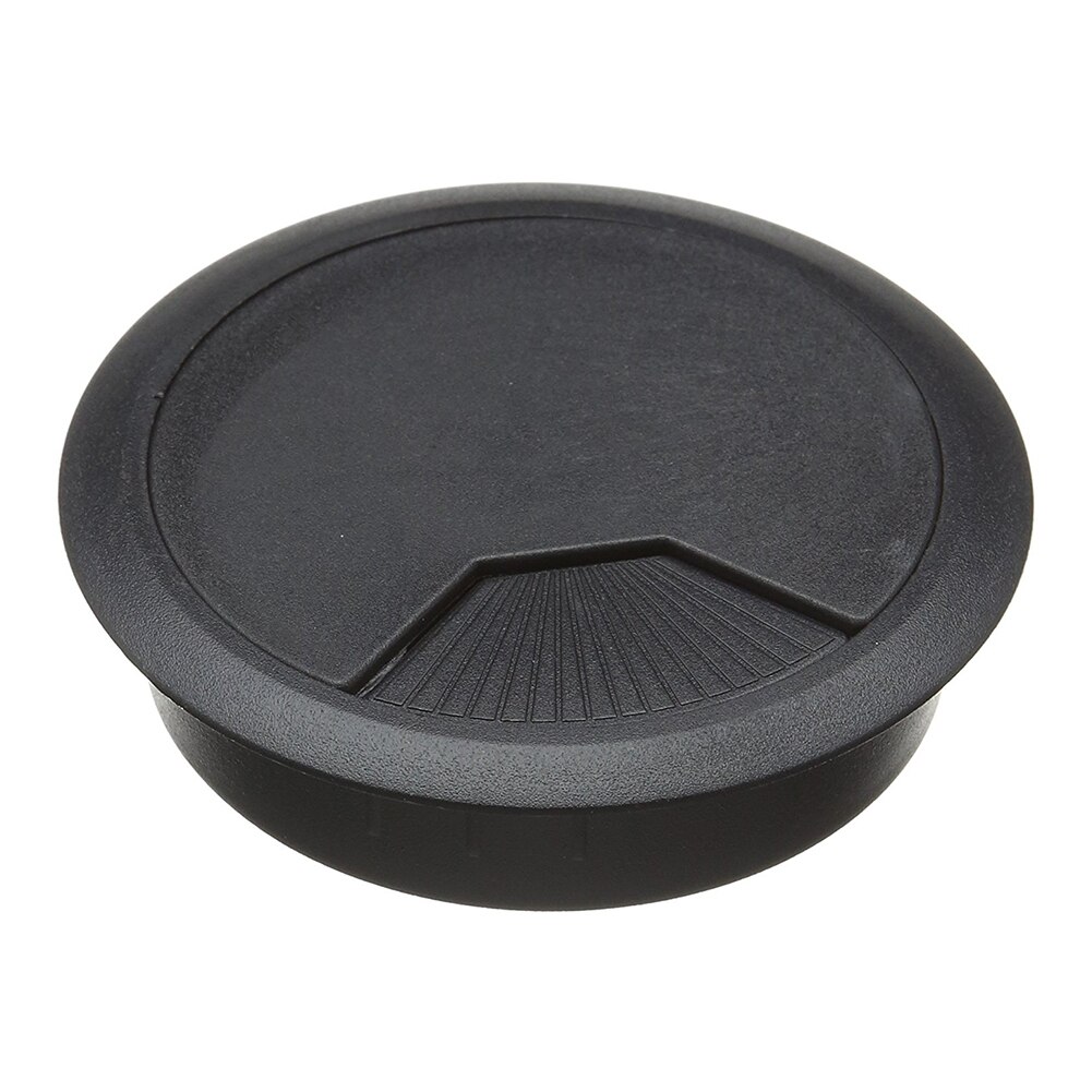 GCZW-3 Pcs Black Plastic Desktop Computer 80mm Grommet Cable Hole Cover