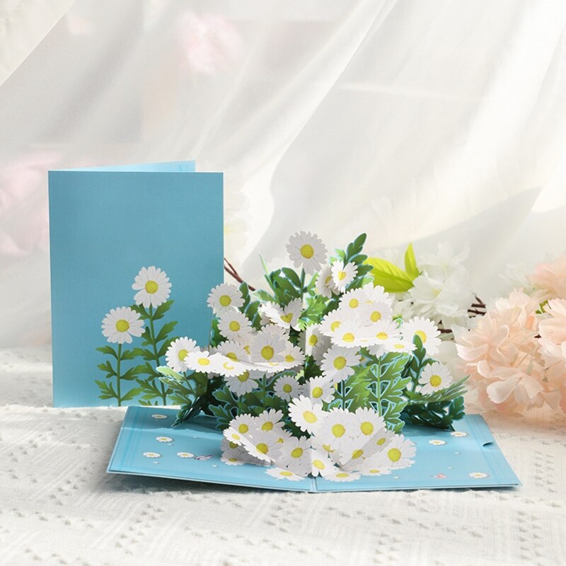 Pop-up Kaart Met Bloeiende Magnolia Boom 3D Kaart Wenskaart