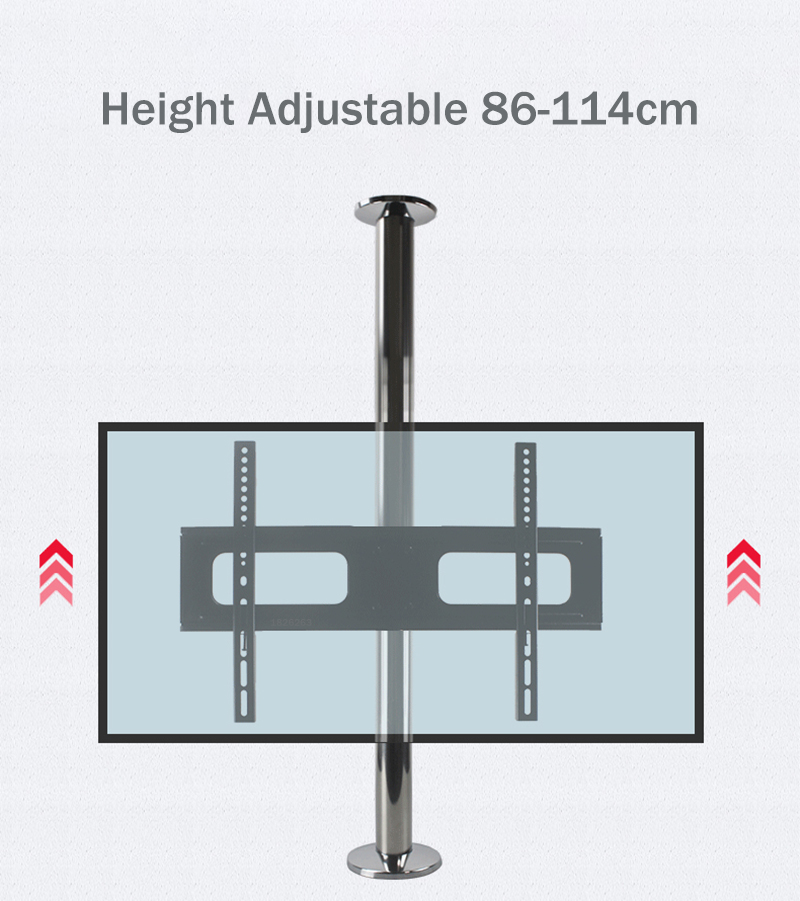 BG11 nuovo 360 ruota 23-65 pollici staffa di montaggio per supporto TV LCD in acciaio inossidabile in altezza della parete divisoria regola 86-114cm