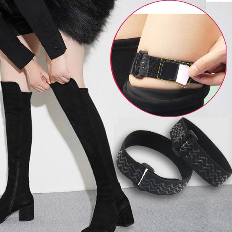 2pcs/set Women's Boots Straps Set Slip Resistant Adjustable Elastic Invisible Lady Leg Belt Shoes Holder