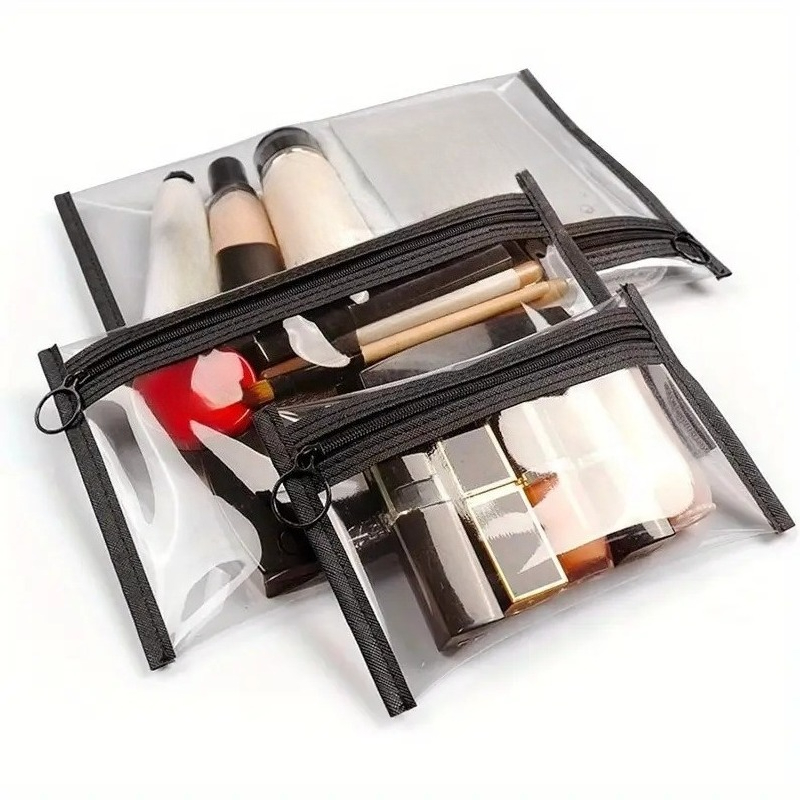Czarna Przezroczysta Kosmetyczka PVC Wodoodporna Przezroczysta Saszetka na Kosmetyki Damski Organizer na Kosmetyki Torba na Przybory Toaletowe Torba Podróżna robić Przechowywania