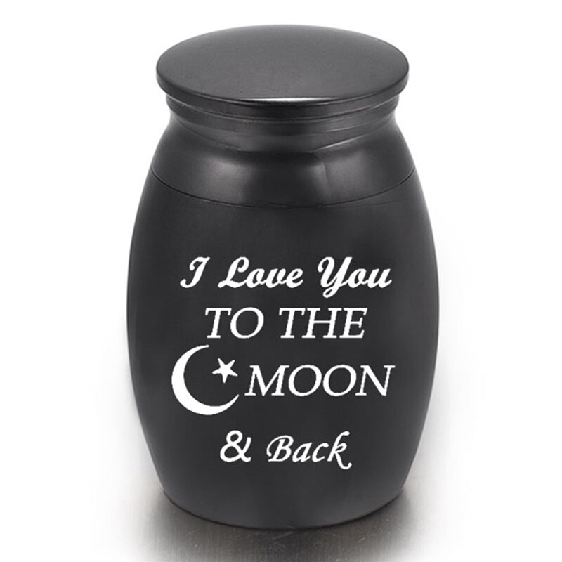 Cremation Ashes Urn Keepsake Casket Columbarium Pet Memorials Mini Size Pet Supplies Black Alloy Pet Urns for Dog Cat Bird Mouse: 10