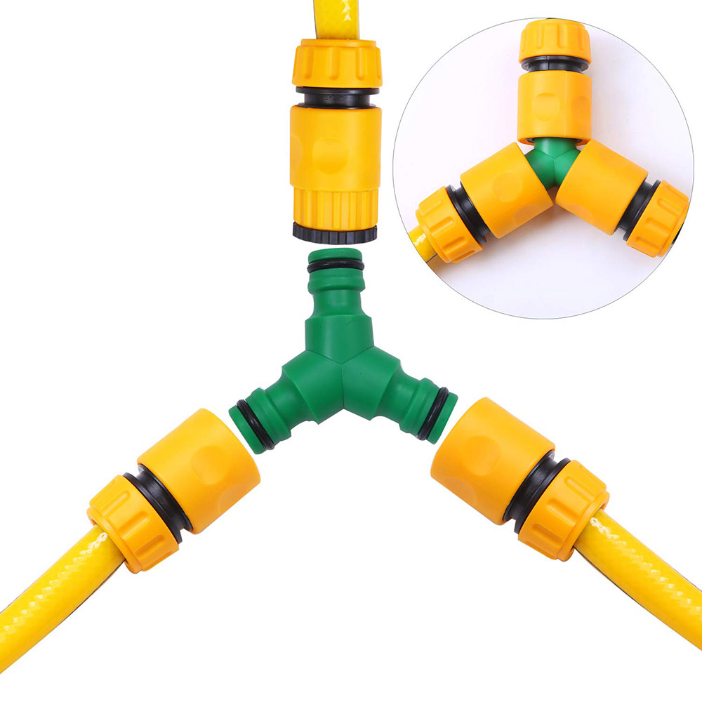 Connecteur de tuyau d&#39;arrosage rapide ABS, extrémité 1/2 &quot;, Double mâle, Joint d&#39;accouplement, ensemble d&#39;adaptateur d&#39;extension pour tuyau, 6 pièces